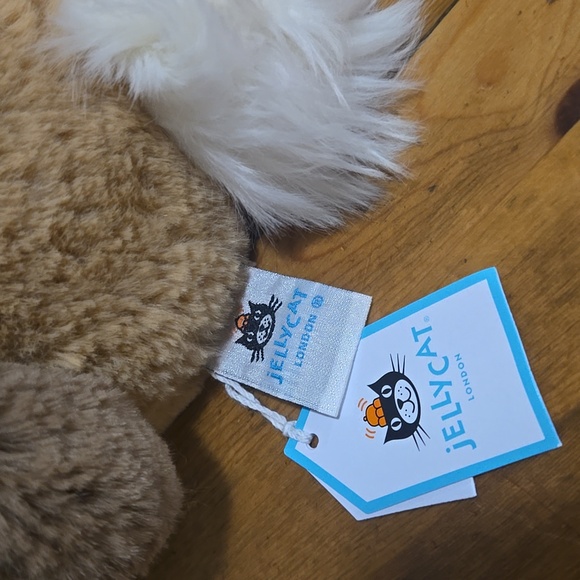 Jellycat Bashful Patchwork Brown Bunny Medium 12.2x4.7x3.5" BNWT Authentic - Picture 8 of 9